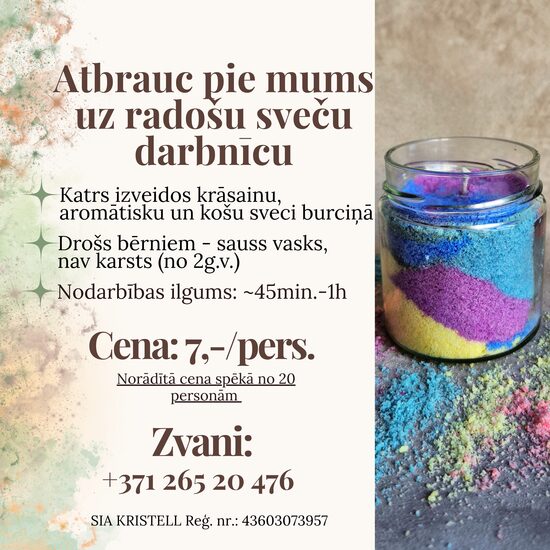 Radoša sveču darbnīca pie mums